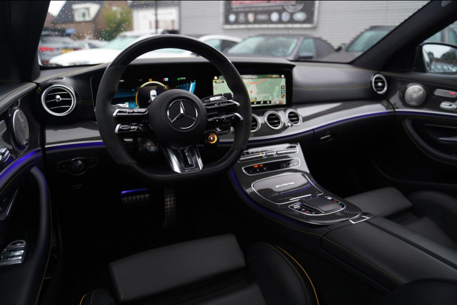 Mercedes-Benz E-Klasse AMG 63 S 4MATIC+ | Schaalstoelen | incl BTW | Panorama | Edition 1 | Gele stiksels | Carbon Edition | ACC