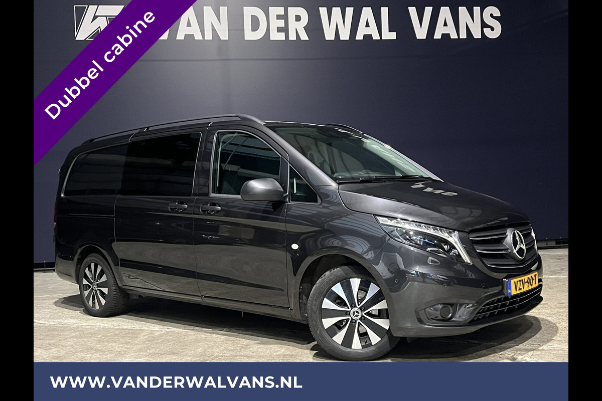 Mercedes-Benz Vito 116 CDI 164pk Automaat L2H1 Dubbele Cabine Euro6 Fabrieksgarantie Airco | 2x zijdeur | Camera | Apple Carplay 2500kg Trekhaak, Android Auto, Cruisecontrol, Parkeersensoren, LED, 5-zits