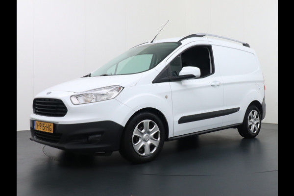 Ford Transit Courier TDCI Airco Cruise C. Lat-om-lat chuifd.-R Deuren-A. Dakrails S Elektr.Ramen+Spiegels+Verwarmd Centr.Vergr.+afst Mistlampen 1.5TD Orig NL auto  nette Courier!