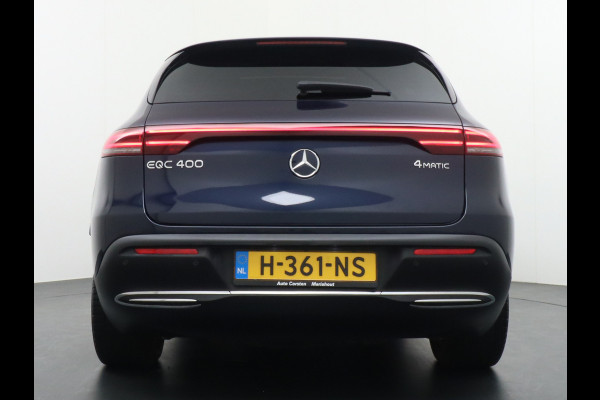 Mercedes-Benz EQC 400 4MATIC 408pk 706Nm Premium 80 kWh Leer Burmester Connect20High Matrix Led El.Klep 19"lm Auto-Pilot Park-Assist Adaptive-Led  Airbalance pakket Distronic-plus Verkeersbord detectie Uitparkeer waarschuwing Thermatik E-call Keyless Go Comfort pack Rij-assistentiepakket Pre-Safe-pack Zwarte-hemel Zit-comf.pack Distroni Priv.Glass Keyless Chroompakket  84.000,- nieuw Orig.NLse auto ! 1800kg trekvermogen !!