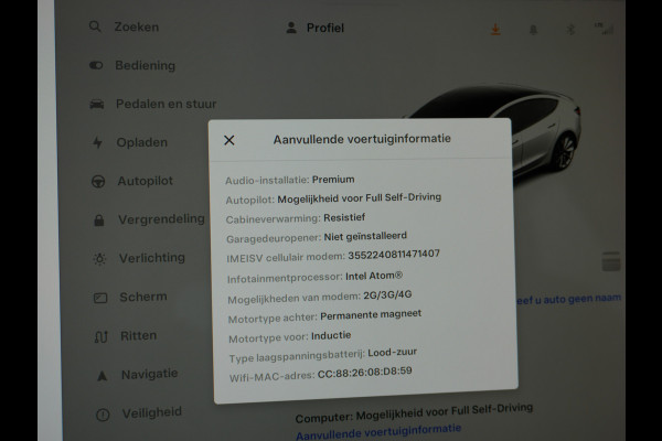 Tesla Model 3 Performance 513pk 0-100 3,4 sec. 20" FSD-vb. AutoPilot Carbon Spoiler Premium-HiFi Pano.dak Camera Leer Adaptive-Cruise+Stop&Go  4wd Rode Remklauwen Premium Audio Veel grip door 4WD vierwielaandrijving.  Origineel Nederlandse auto ! Orig.NL auto  1e eigenaar