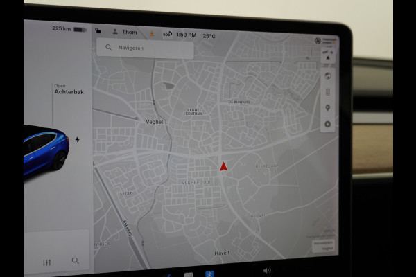 Tesla Model 3 SR+ 325PK AutoPilot Leer PanoDak Adaptive cruise 18" Camera's Elektr.-Stuur+Stoelen+Spiegels+Geheugen+Easy-Entry+Verwarmde stoel Ecc Navigatiesysteem full map LED-a+v Koplampspoeiers Comfortstoel(en) ACC Dual-ECC DAB Voorverwarmen interieur via App Keyless via Telefoonsleutel One-Pedal-Drive Origin. NLse auto ! 1e eigenaar