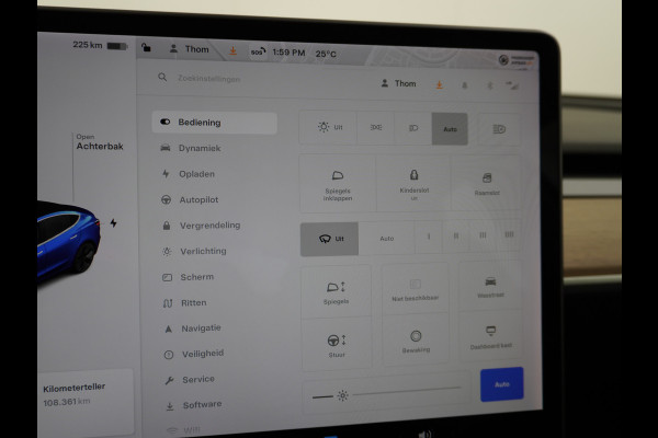 Tesla Model 3 SR+ 325PK AutoPilot Leer PanoDak Adaptive cruise 18" Camera's Elektr.-Stuur+Stoelen+Spiegels+Geheugen+Easy-Entry+Verwarmde stoel Ecc Navigatiesysteem full map LED-a+v Koplampspoeiers Comfortstoel(en) ACC Dual-ECC DAB Voorverwarmen interieur via App Keyless via Telefoonsleutel One-Pedal-Drive Origin. NLse auto ! 1e eigenaar