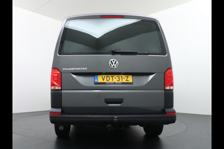 Volkswagen Transporter T6.1 D.C.2.0 TDI L2H1 30 Dubbele Cabine Apple Carplay Android Mirror Link APP-Connect EURO6 Trekhaak Navi Schuifdeur-R A-ruit ve Buitenspiegel elektr+Verwarmd ESP ABS Achterruitenwisser met intervalschakeling Mistlampen Verwarmde Ruit Zijwind assistent Vermoeidheids herkenning 2.200kg trekvermogen!  binnenspiegel automatisch dimmend, dimlichten automatisch, regensensor) Nwe model !