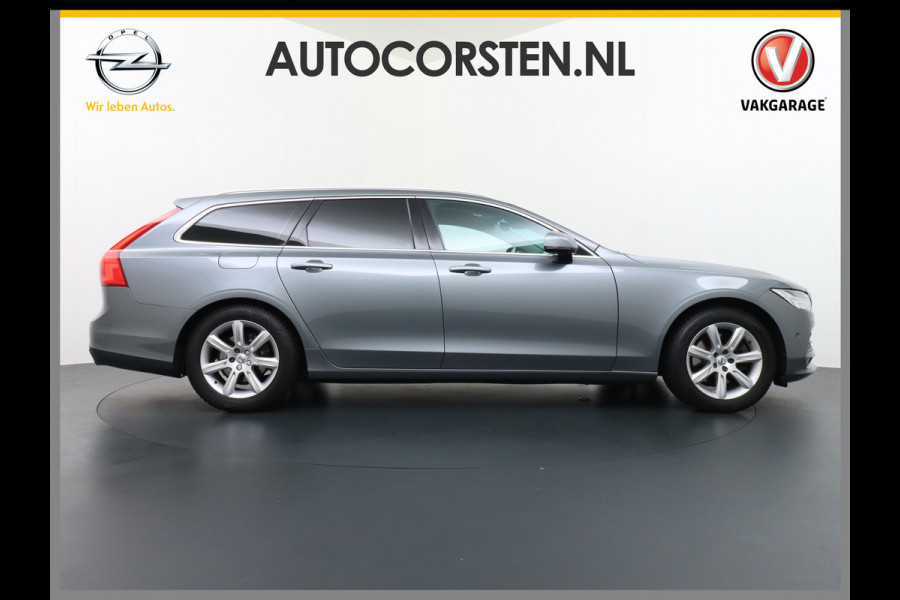 Volvo V90 2.0D Leder + Elek. + Verw. Navi Ecc PDC Bluetooth Trekhaak Road Sign Rec. Lane Assist Speed Sign Ass. Cruise Control Cornering L Zeer Compleet! 1800kg trekvermogen