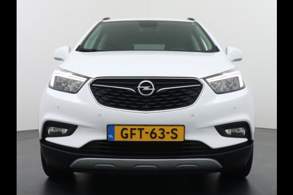 Opel Mokka X T141PK Leder Navi Apple Carplay-Android 18"LMV Ecc PDC Regensensor Led AGR-Stoelen+Verwarmd Bluetooth Cruise Control Regen-Licht Stuurverwarming Keyless Elec. Ramen en Spiegels + inklp. Innovation Cosmo Super Compleet, €30.000 nieuw!