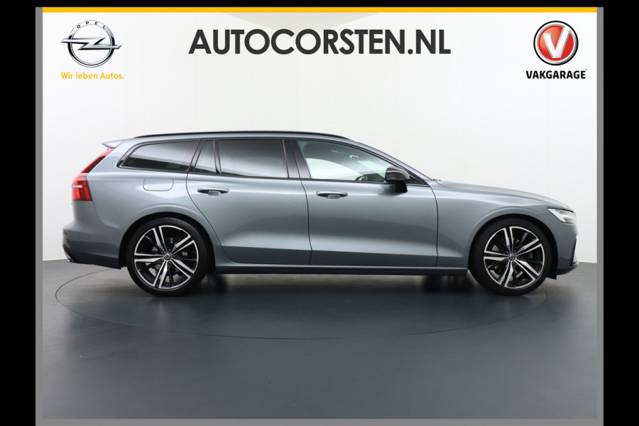 Volvo V60 2.0T4 Aut.8 R-Design Apple Carplay Android-Auto Navi Ecc Trekhaak-Wegklapbaar Best.stoel Elec.geheugen+Verwarmd Bluetooth Led Regen-Licht sensor Lane Assist PDC LMV "19 Verkeersbordherkenning 1ste Eigenaar! 1.800kg Trekgewicht