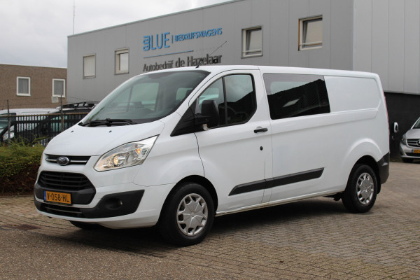 Ford Transit Custom 340 2.0 TDCI 130PK Euro6 L2H1 Trend DC ✓ Dubbele Cabine ✓ Trekhaak 2800KG