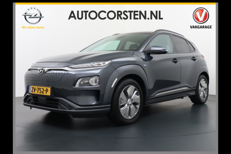 Hyundai Kona EV 64kWh 204pk Apple Carplay Android Auto Leder Navi Camera Head-Up Displ. Led Keyless PDC Elektr.Stoelen+Verwarmd+Ventilatie-koeling ! Adaptive Cruise/Stop&Go DAB Orig.NLse Auto Sterke EV, Enorm Efficient en grote accu! 444km WLTP