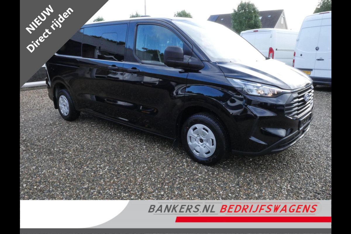 Ford Transit Custom 2.0 TDCI 136PK, L2H1, Dubbel cabine, Airco, 2 x Schuifdeur, Nieuw, inclusief 5 jaar Ford garantie met een max van 200.000 KM.