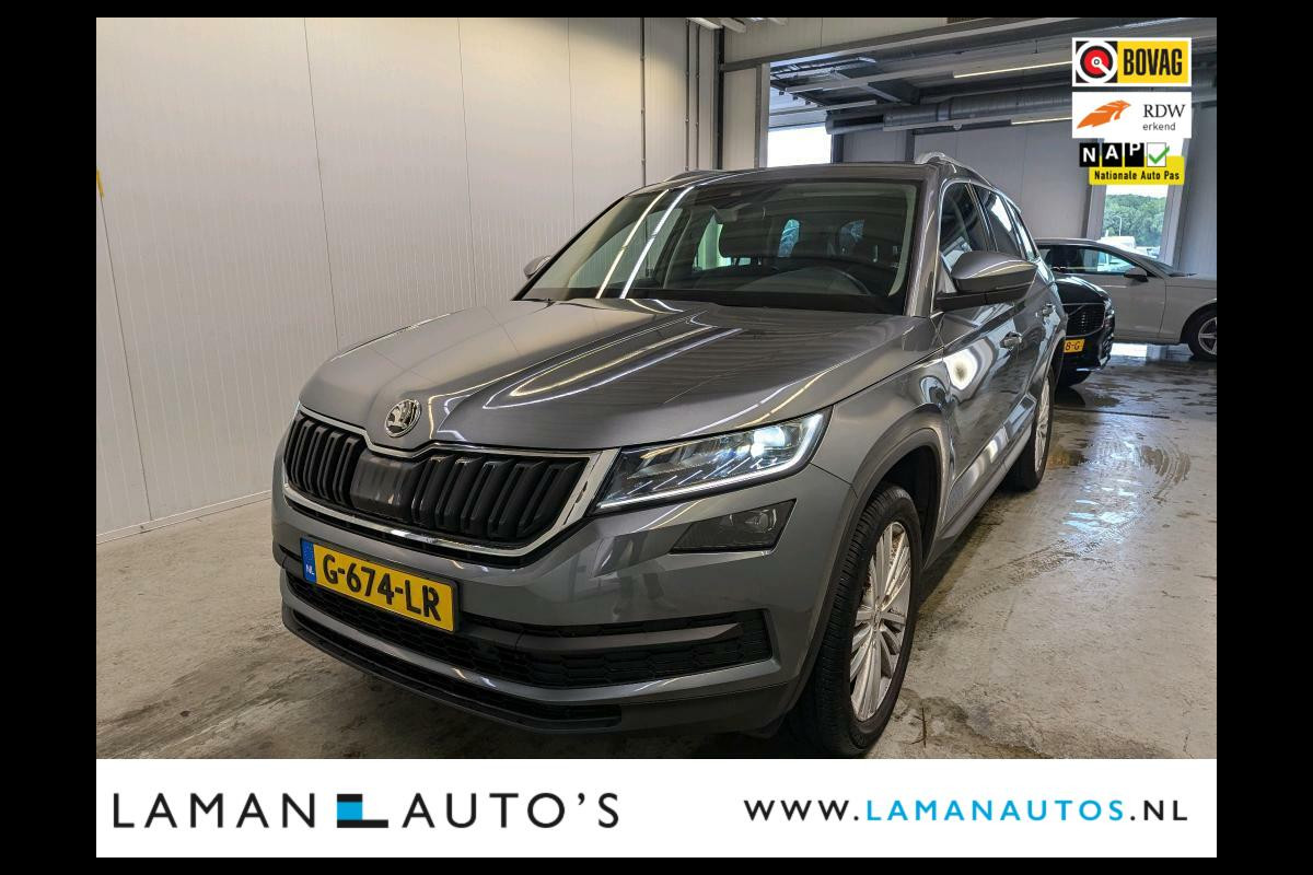 Škoda Kodiaq 1.5 TSI 150pk DSG Business Edition 7p. Aut. | Open dak Halfleder CarPlay Canton ECC Navi LED ACC 19" LMV Camera BLIS Metallic |