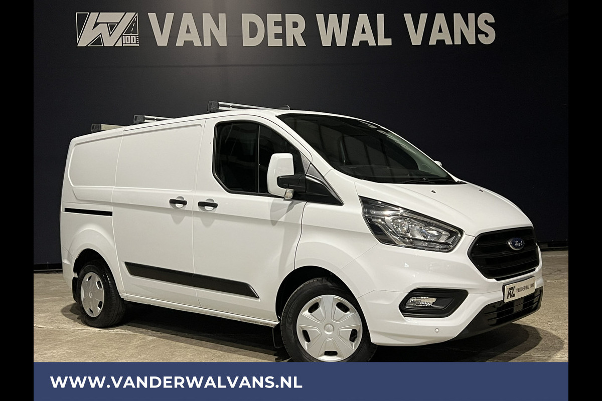 Ford Transit Custom 2.0 TDCI 131pk L1H1 Euro6 Airco | Camera | Navigatie | Apple Carplay LED, Cruisecontrol, 2500kg Trekhaak, Parkeersensoren, Stoelverwarming, Verwarmde voorruit, Dakdragers, Bijrijdersbank, Achterklep