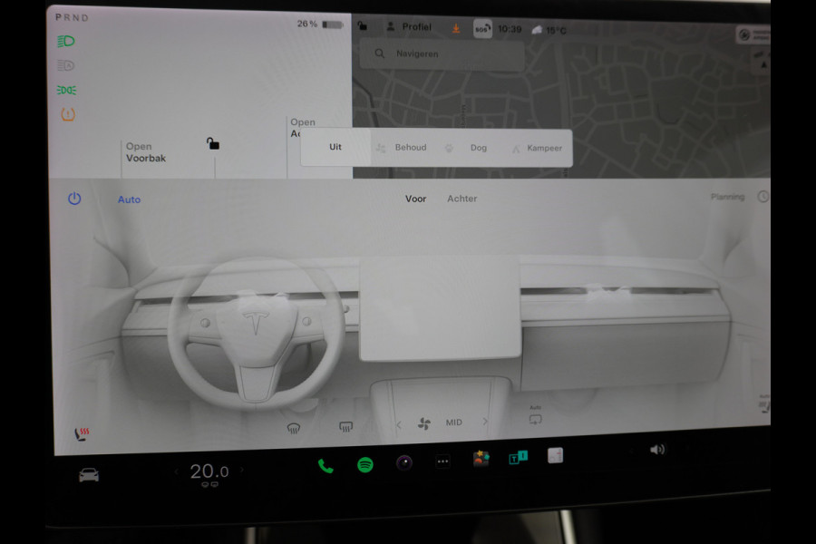 Tesla Model 3 SR+60kWh 325PK AutoPilot FSD.vb Leer PanoDak Adaptive cruise 18" Camera's Elektr.-Stuur+Stoelen+Spiegels+Geheugen+Easy-Entry+Ver Ecc Navigatiesysteem full map LED-a+v Comfortstoel(en) ACC Dual-ECC DAB Voorverwarmen interieur via App Keyless via Telefoonsleutel One-Pedal-Drive Origin. NLse auto !