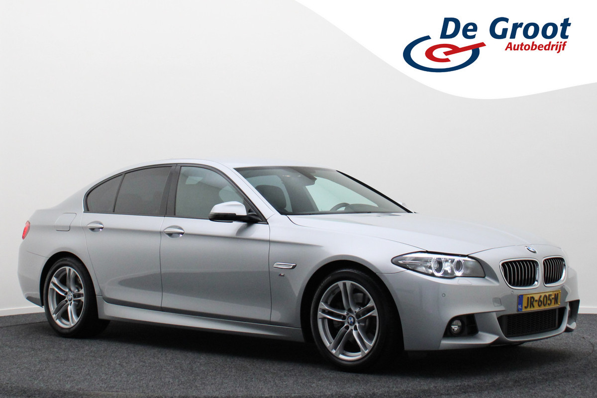 BMW 5 Serie 520i M Sport Edition High Executive Leer, Elektrische Stoelen, Navigatie, Bluetooth, Cruise, Trekhaak, 18''