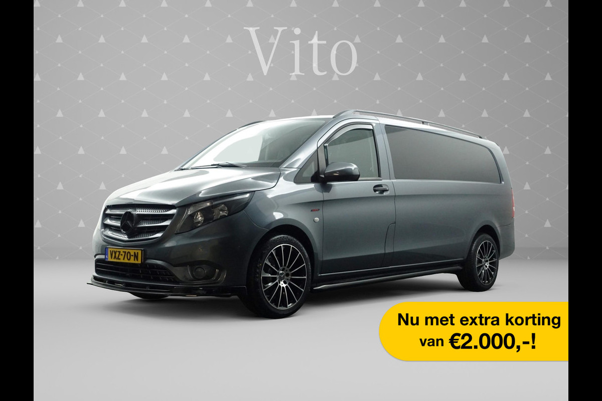 Mercedes-Benz Vito 116 CDI Extra Lang 164pk [ Euro 6 ] -Leer I 3 pers I ECC I Park assist I Sidebars I LMV