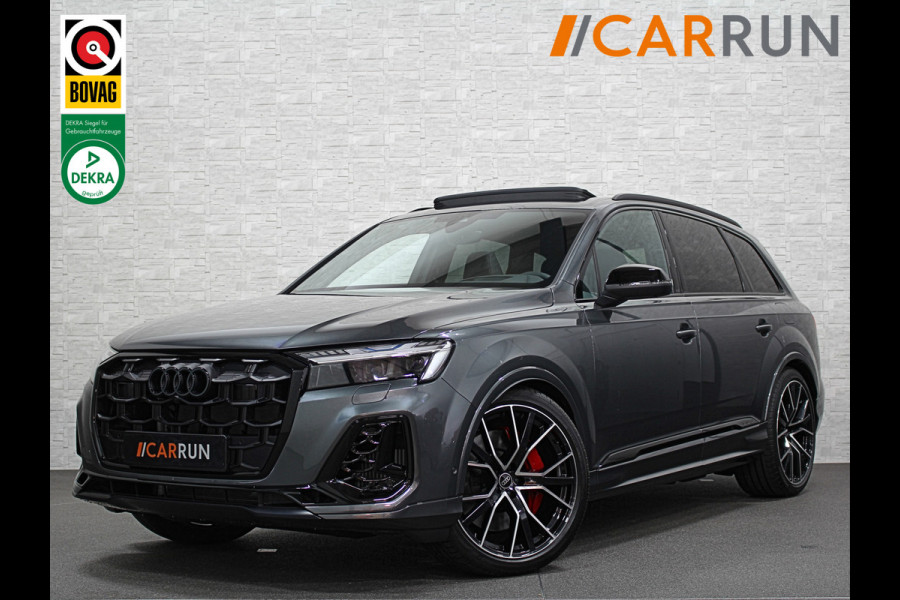 Audi Q7 60 TFSI e Competition | Nieuw! | 360 View | SQ7 Uitlaattips | RS-Stoelen | Panorama | ACC | Laser-LED | B&O Sound | 22'' | Head-Up | Memory | Trekhaak | Keyless-Entry | Stuurwiel verwarming | Stoelverwarming V+A | Autom. Parkeren | Luchtvering | Carplay | Draadloos Laden |