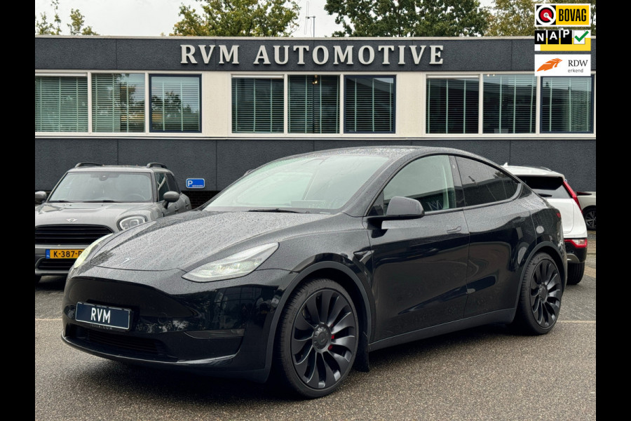 Tesla Model Y Performance AWD 75 kWh | AUTOPILOT | PANO | LEDER | ELEK. STOELEN | RESTERENDE FABR. GARANTIE t/m 09-2026