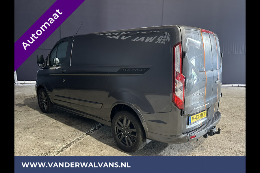 Ford Transit Custom 2.0 TDCI 185pk Automaat L1H1 Sport Euro6 Airco | Camera | Navigatie | LM Velgen Apple Carplay, Android Auto, Trekhaak, LED, Adaptieve Cruisecontrol, Parkeersensoren, Stoelverwarming, Verwarmde voorruit, Bijrijdersbank