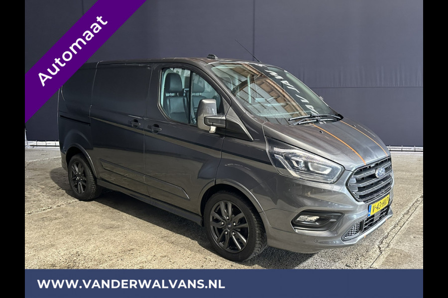 Ford Transit Custom 2.0 TDCI 185pk Automaat L1H1 Sport Euro6 Airco | Camera | Navigatie | LM Velgen Apple Carplay, Android Auto, Trekhaak, LED, Adaptieve Cruisecontrol, Parkeersensoren, Stoelverwarming, Verwarmde voorruit, Bijrijdersbank