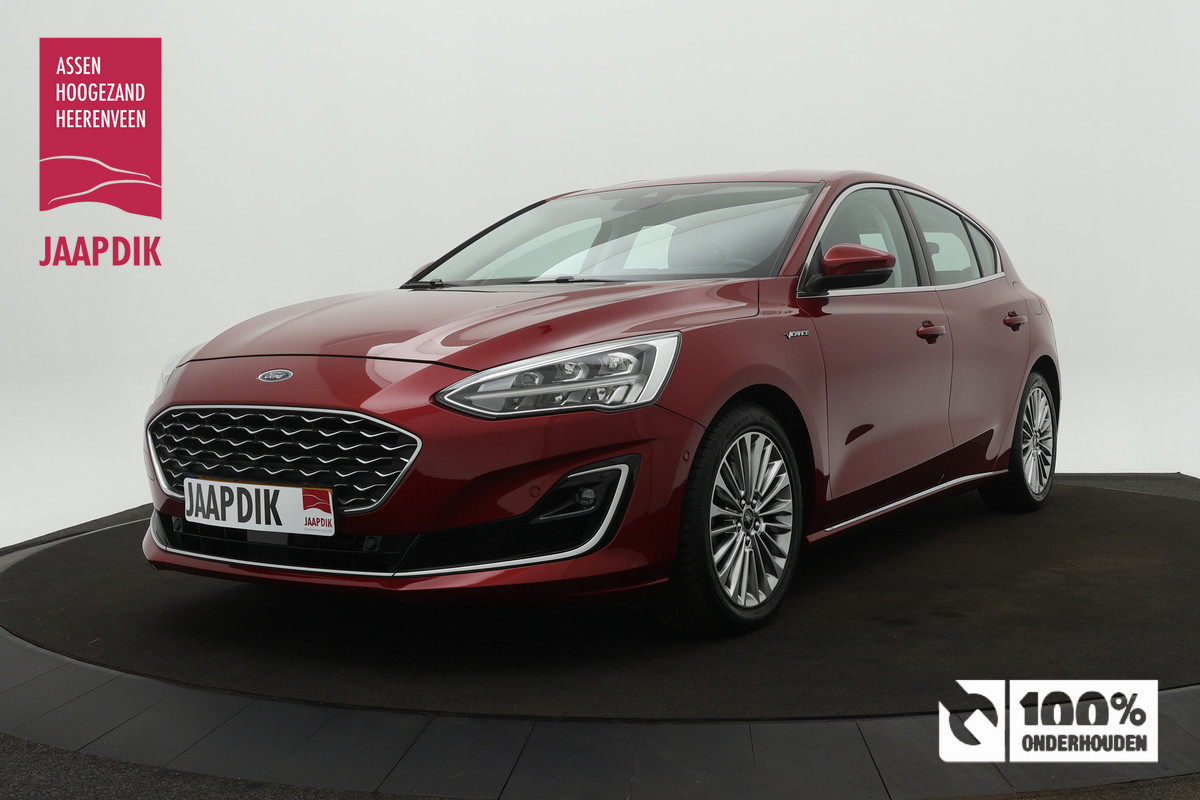 Ford Focus BWJ 2019 / 1.0 EcoB 126PK Vignale / Leer / Clima / Full LED / Ad. Cruise / Navi / Stoelverw / Voorruit verw / Stuurwiel verw /