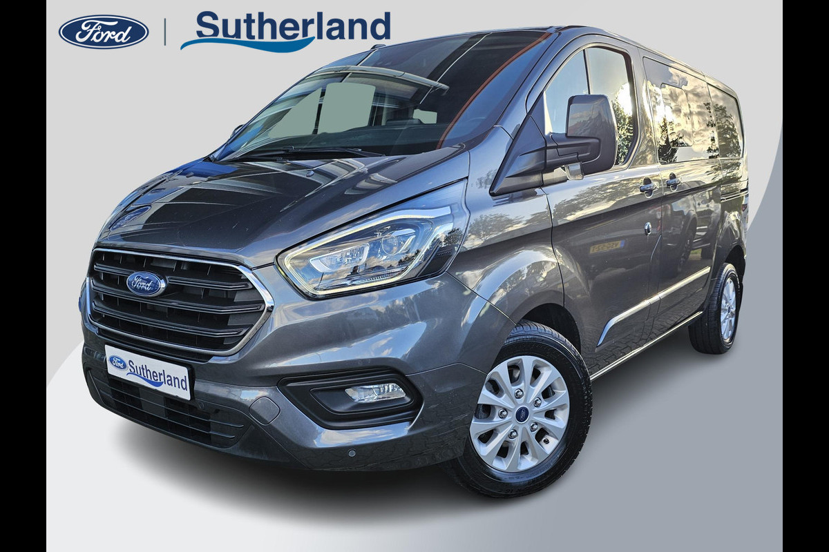 Ford Transit Custom 320 2.0 TDCI L1H1 Limited DC | 170 pk Automaat | Dubbele Cabine | Dubbele schuifdeur met ruiten | Adaptive cruise control | Camera | Trekhaak | Bijrijdersstoel | Xenon | Stoelverwarming