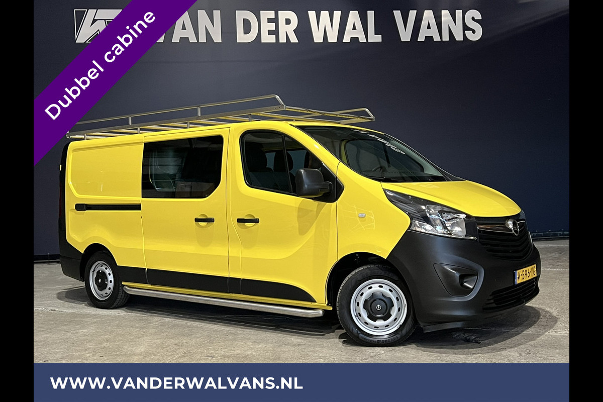 Opel Vivaro 1.6 CDTI 126pk L2H1 Dubbele Cabine Euro6 Airco | 6-Zits | Trekhaak | Imperiaal Cruisecontrol, LED, Parkeersensoren, Sidebars