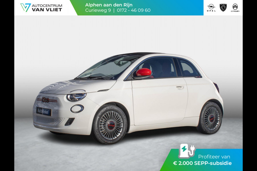 Fiat 500E RED Cabrio 42 kWh | Uit voorraad leverbaar ! | CarPlay | PDC |