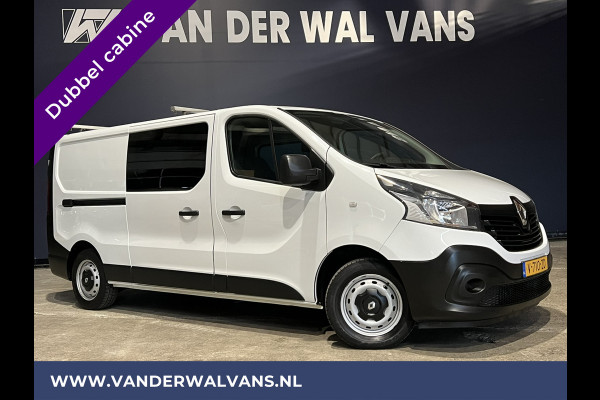 Renault Trafic 1.6 dCi 126pk L2H1 Dubbele Cabine Euro6 Airco | Navigatie | Cruisecontrol | Trekhaak Parkeersensoren, 5-Zits, Dakdragers