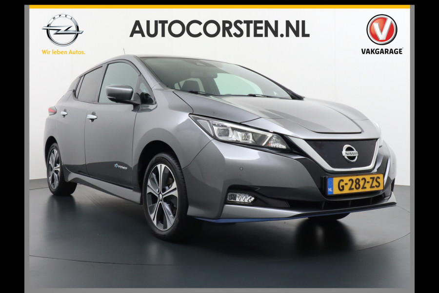 Nissan Leaf 62 kWh Apple Carplay Android Auto Navi Ecc Bluetooth DAB Camera Trekhaak Keyless Adapt.Cruise-Control Led DAB Stoelverwarming Re Verwarmd Lederen Stuur Isofix e+ N-Connecta