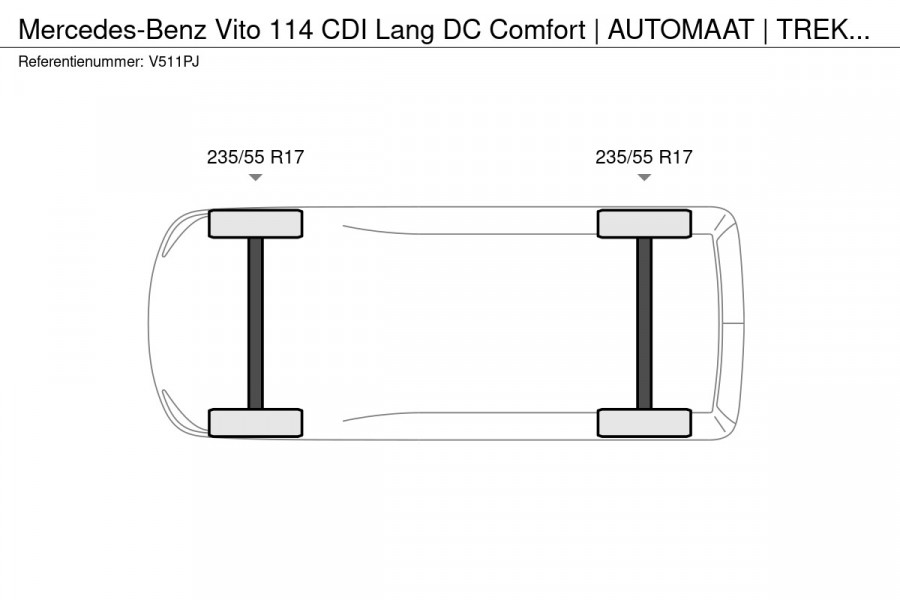 Mercedes-Benz Vito 114 CDI Lang DC Comfort | AUTOMAAT | TREKHAAK | A.CAMERA | LEDER | NAVI | CC | PDC | APK T/M 1-6-2025 | TOPPER