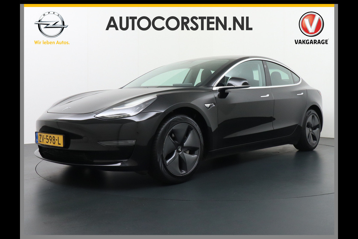 Tesla Model 3 SR+60kWh 325PK AutoPilot FSD.vb Leer PanoDak Adaptive cruise 18" Camera's Elektr.-Stuur+Stoelen+Spiegels+Geheugen+Easy-Entry+Ver Ecc Navigatiesysteem full map LED-a+v Comfortstoel(en) ACC Dual-ECC DAB Voorverwarmen interieur via App Keyless via Telefoonsleutel One-Pedal-Drive Origin. NLse auto !