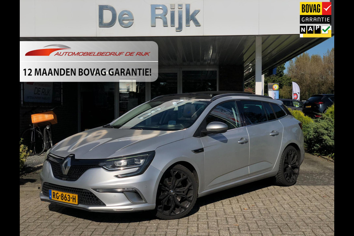 Renault MEGANE Estate 1.6 TCe GT 205PK | Schuif/kanteldak, 19'' LMV, ACC, Navi, Camera, Cruise, BOSE, RS Drive | NAP |