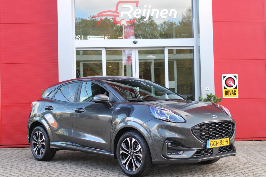 Ford Puma 1.0 EcoBoost Hybrid AUTOMAAT ST-LINE | ACHTERUITRIJ CAMERA | PARKEER SENSOREN VOOR EN ACHTER | FULL LED KOPLAMPEN | WINTER PACK: STOEL/STUUR/VOORRUIT VERWARMING | AUTOMATISCH INPARKEREN | LICHTMETALEN VELGEN 17" | LANE ASSIST | VERKEERSBORDEN HERKENNING | CLIMATE CONTROL | DRAADLOZE TELEFOONLADER |