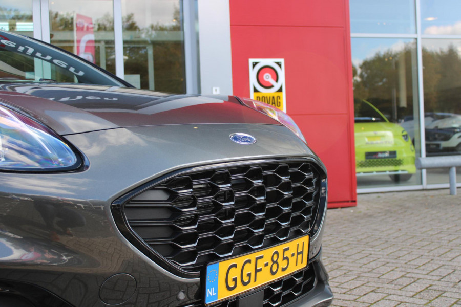 Ford Puma 1.0 EcoBoost Hybrid AUTOMAAT ST-LINE | ACHTERUITRIJ CAMERA | PARKEER SENSOREN VOOR EN ACHTER | FULL LED KOPLAMPEN | WINTER PACK: STOEL/STUUR/VOORRUIT VERWARMING | AUTOMATISCH INPARKEREN | LICHTMETALEN VELGEN 17" | LANE ASSIST | VERKEERSBORDEN HERKENNING | CLIMATE CONTROL | DRAADLOZE TELEFOONLADER |