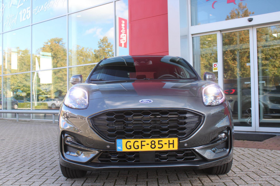 Ford Puma 1.0 EcoBoost Hybrid AUTOMAAT ST-LINE | ACHTERUITRIJ CAMERA | PARKEER SENSOREN VOOR EN ACHTER | FULL LED KOPLAMPEN | WINTER PACK: STOEL/STUUR/VOORRUIT VERWARMING | AUTOMATISCH INPARKEREN | LICHTMETALEN VELGEN 17" | LANE ASSIST | VERKEERSBORDEN HERKENNING | CLIMATE CONTROL | DRAADLOZE TELEFOONLADER |