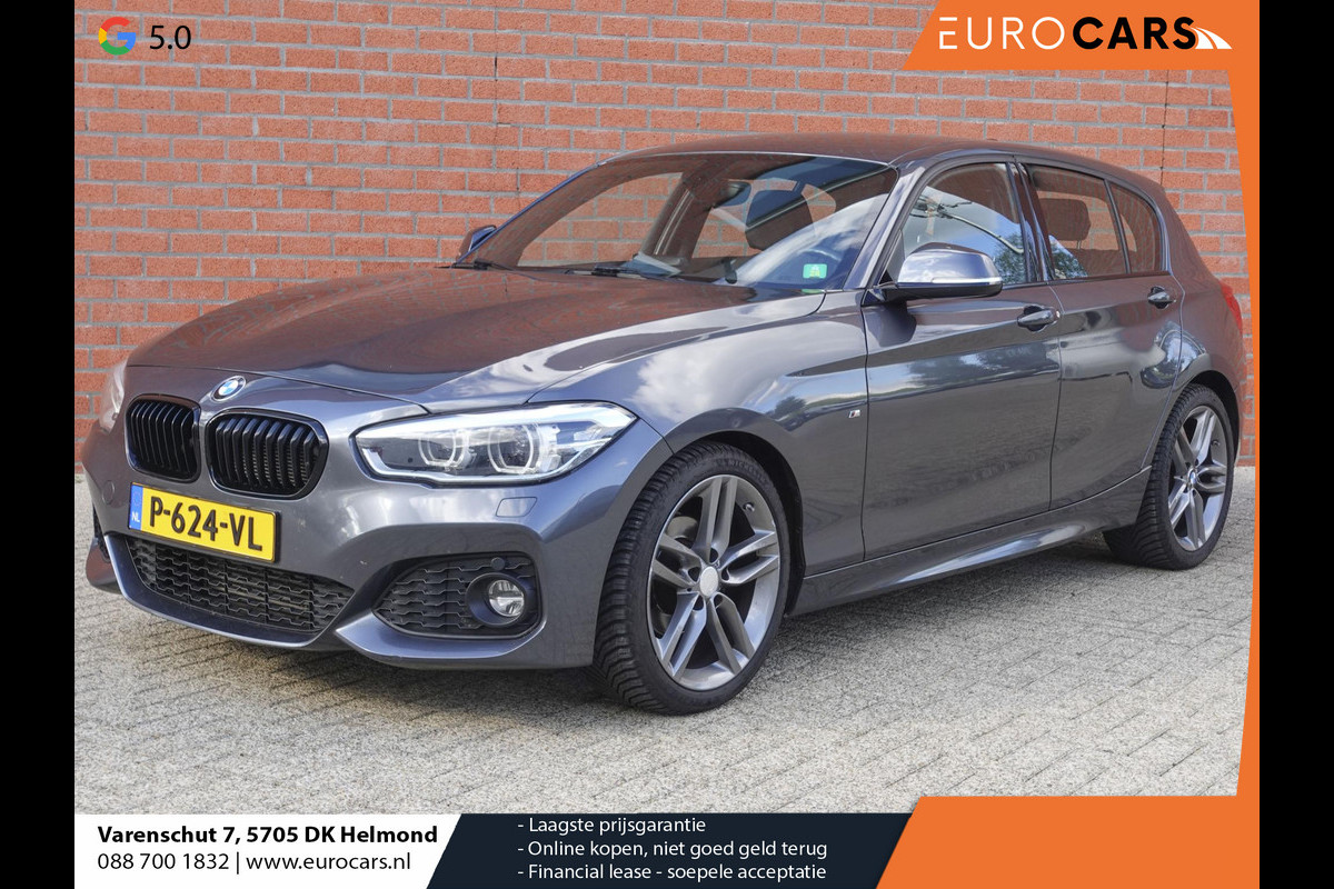 BMW 1-serie 118i Edition M Sport Shadow High Executive LED verlichting Leder sportstoelen 18 inch velgen parkeersensoren voor en achter Multimedia voorbereiding etc.