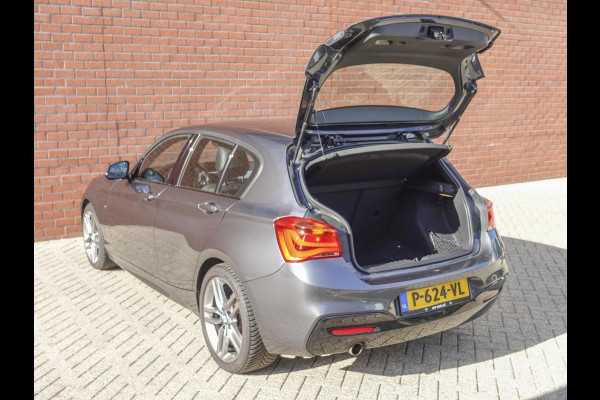 BMW 1-serie 118i Edition M Sport Shadow High Executive LED verlichting Leder sportstoelen 18 inch velgen parkeersensoren voor en achter Multimedia voorbereiding etc.