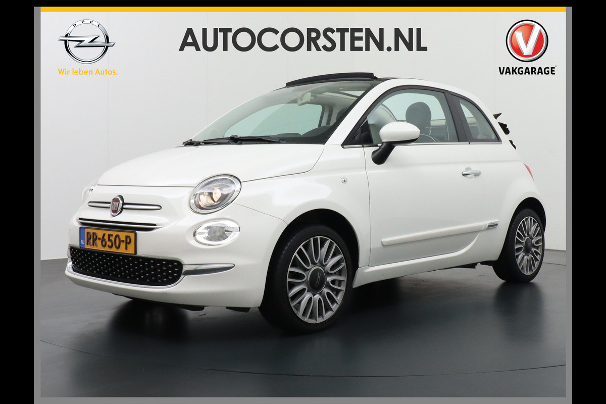 Fiat 500C 1.2I Cabrio Apple Carplay Android Auto Ecc Navi LMV U-Connect DAB PDC Led Bluetooth Cruise Control  Lounge Zeer netjes!