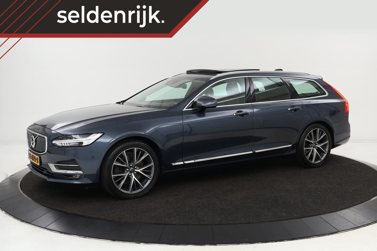 Volvo V90 2.0 T5 Inscription | Panoramadak | Stoelventilatie | Head-Up | Trekhaak | Massage | 360 camera | Nappaleder | Carplay | Achterbankverwarming | Navigatie | Keyless | Dodehoek detectie | Full LED