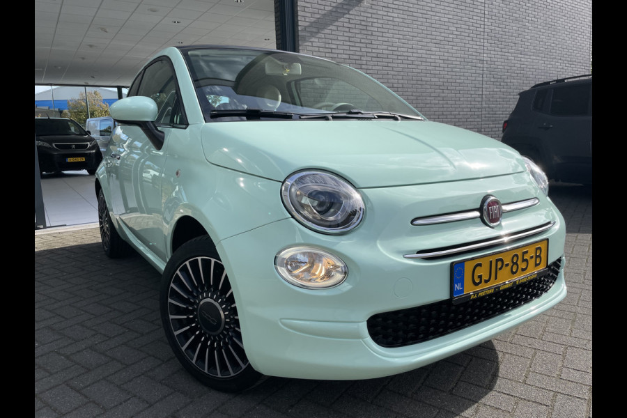 Fiat 500 Cabrio 1.2 Lounge Airco - Cruise control - ParkS-A - U-con./Radio/USB/AUX/TEL - MFL-Stuurwiel - LMV - CD+AB - Ramen E-VZ - B-Stoel IHV - B-Assist