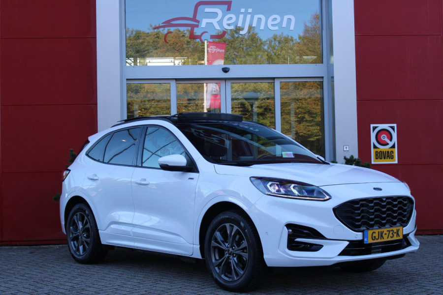 Ford Kuga 2.5 PHEV 225PK AUTOMAAT ST-LINE | ELEKTRISCH WEGKLAPBARE TREKHAAK | ALLE SEASON BANDEN | 360° CAMERA | ELEKTRISCH BEDIENBARE ACHTERKLEP | WINTER PACK: STOEL/STUUR/VOORRUIT VERWARMING | 18" LICHTMETALEN VELGEN | PANORAMISCH SCHUIF/KANTEL DAK | DODEHOEK DETECTIE | ADAPTIVE CRUISE CONTROL | HEAD UP DISPLAY | DEUR BESCHERMERS | DRAADLOZE TELEFOONLADER | ACHTERBANK VERWARMD | KEYLESS ENTRY/START |