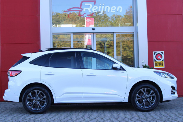 Ford Kuga 2.5 PHEV 225PK AUTOMAAT ST-LINE | ELEKTRISCH WEGKLAPBARE TREKHAAK | ALLE SEASON BANDEN | 360° CAMERA | ELEKTRISCH BEDIENBARE ACHTERKLEP | WINTER PACK: STOEL/STUUR/VOORRUIT VERWARMING | 18" LICHTMETALEN VELGEN | PANORAMISCH SCHUIF/KANTEL DAK | DODEHOEK DETECTIE | ADAPTIVE CRUISE CONTROL | HEAD UP DISPLAY | DEUR BESCHERMERS | DRAADLOZE TELEFOONLADER | ACHTERBANK VERWARMD | KEYLESS ENTRY/START |