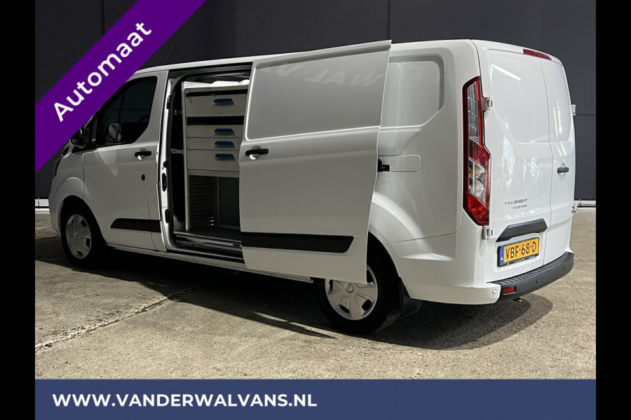 Ford Transit Custom 2.0 TDCI 170pk Automaat L2H1 inrichting Euro6 Airco | 2x zijdeur | Navigatie LED, Cruisecontrol, Parkeersensoren, Stoelverwarming, Verwarmde voorruit, Bijrijdersbank