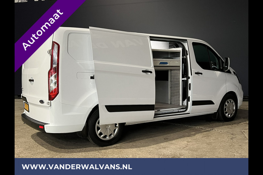 Ford Transit Custom 2.0 TDCI 170pk Automaat L2H1 inrichting Euro6 Airco | 2x zijdeur | Navigatie LED, Cruisecontrol, Parkeersensoren, Stoelverwarming, Verwarmde voorruit, Bijrijdersbank