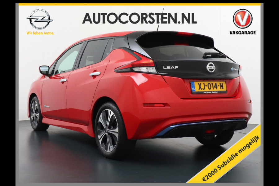 Nissan Leaf €10.395,- Na Subsidie 40 kWh Navi Top-View 360-Camera Adapt.Cruise-ControlAndroid Auto Apple Carplay Keyless Ecc Bluetooth DAB L Verwarmd Lederen Stuur Isofix N-Connecta €2.000,- Subsidie mogelijk