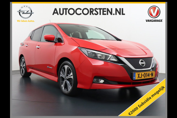 Nissan Leaf €10.395,- Na Subsidie 40 kWh Navi Top-View 360-Camera Adapt.Cruise-ControlAndroid Auto Apple Carplay Keyless Ecc Bluetooth DAB L Verwarmd Lederen Stuur Isofix N-Connecta €2.000,- Subsidie mogelijk