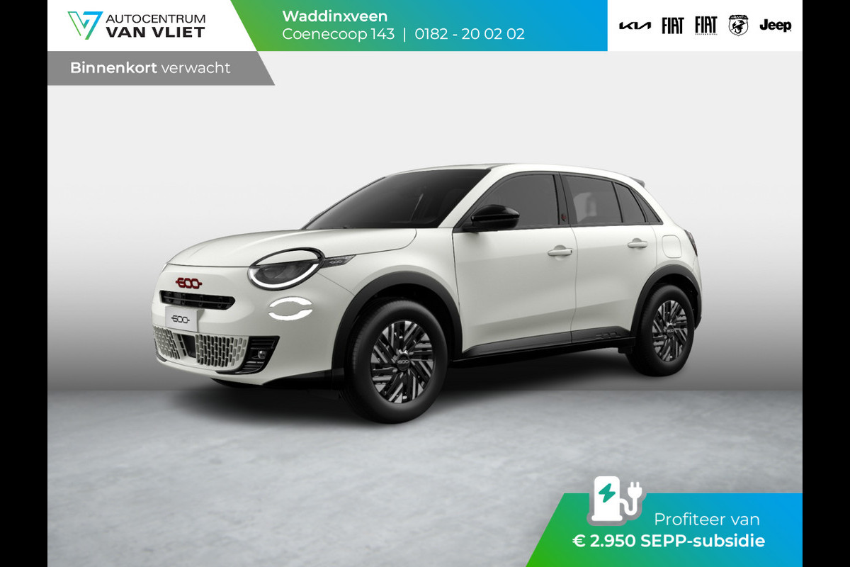 Fiat 600E RED 54 kWh | Clima | Adapt. Cruise | 16" | PDC | Apple Carplay | *SEPP Subsidie € 2.950,-