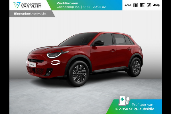 Fiat 600E RED 54 kWh | Clima | Adapt. Cruise | 16" | PDC | Apple Carplay | *SEPP Subsidie € 2.950,-