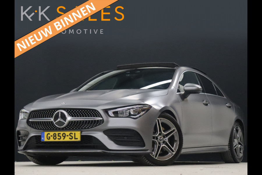 Mercedes-Benz CLA-Klasse 200 AMG Sport FULL OPTION [SCHUIFDAK, SFEERVERLICHTING, CAMERA, LAK MOJAVESILVER, GROOT NAVI, SPORTSTOELEN, PDC, CRUISE CONTROL, AIRCO, NIEUWSTAAT]