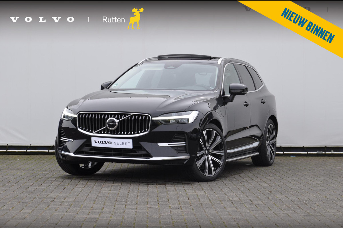 Volvo XC60 T6 350PK Automaat Recharge AWD Ultimate Bright /Luchtvering / Adaptieve cruise control / Panoramadak / Elektrische stoelen met geheugen / Head up display / Lederen bekleding / Getint glas / Harman Kardon Audio / Parkeersensoren met Camera / Apple carplay